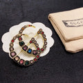 Gucci Crystal GG Interlocking Logo Brooch