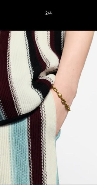 Louis Vuitton Vintage Monogram Charm Link Bracelet