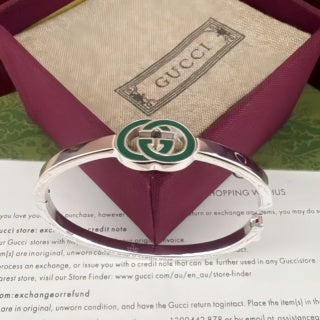 Gucci Interlocking G Duo Enamel Cuff Bracelet