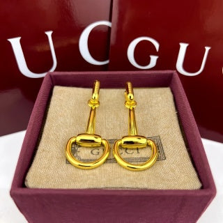 Gucci GG Horsebit Drop Gold & Silver Earrings